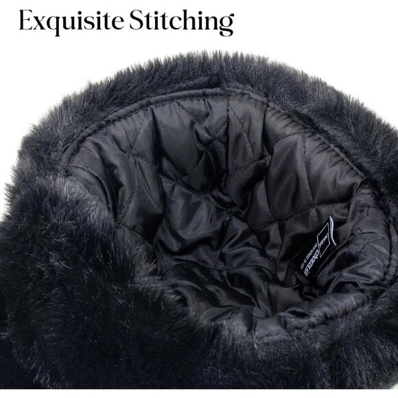 Unisex Metallic Black Stylish Cozy Cold Weather Headwear Warm Winter Trapper Hat main image 6